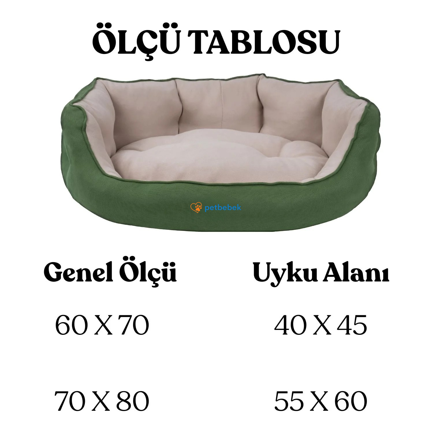 Petbebek™  Yazlık Kumaşlı, Ultra Yumuşak, Kaydırmaz Tabanlı, Yıkanabilir Kedi ve Köpek Yatağı