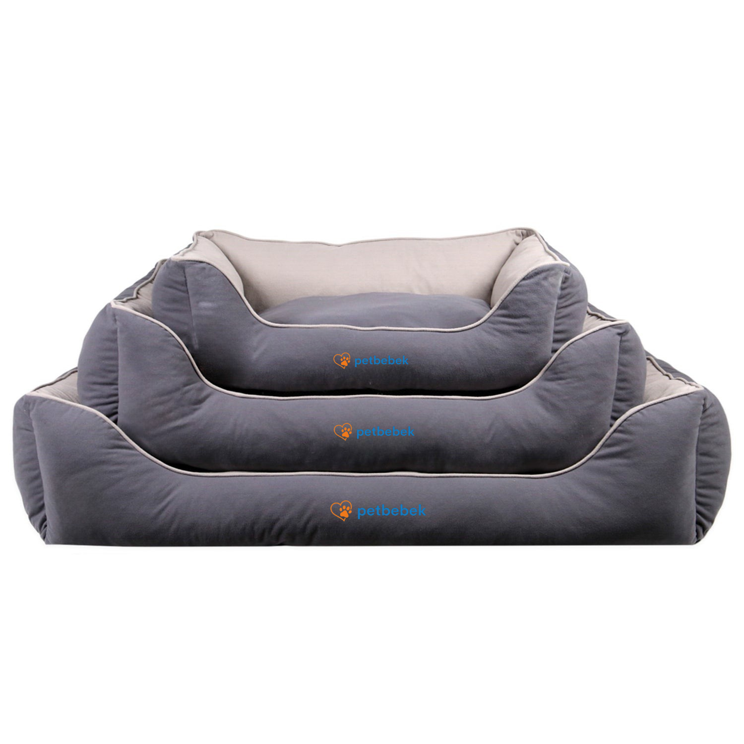 Petbebek™, Çift Taraflı Minderli, Ultra Yumuşak, Kaydırmaz Tabanlı, Yıkanabilir Kedi ve Köpek Yatağı
