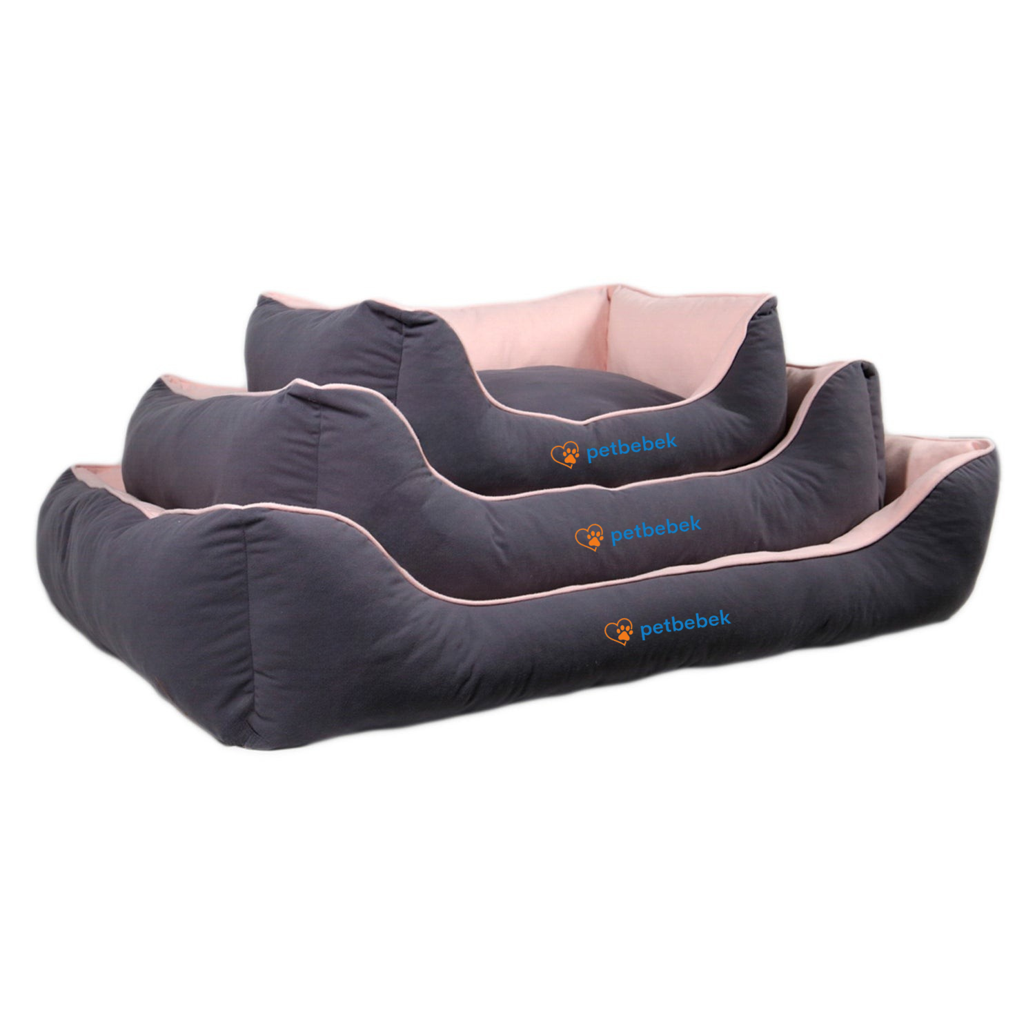 Petbebek™, Çift Taraflı Minderli, Ultra Yumuşak, Kaydırmaz Tabanlı, Yıkanabilir Kedi ve Köpek Yatağı