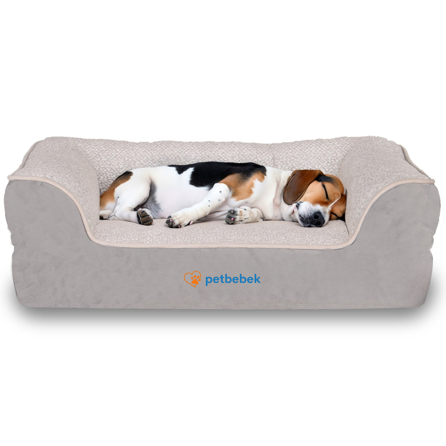 Petbebek™, Visco Süngerli,%100 Su Geçirmez, Kolay Temizlenen, Çıkarılabilir Kılıflı, Kedi ve Köpek Yatağı