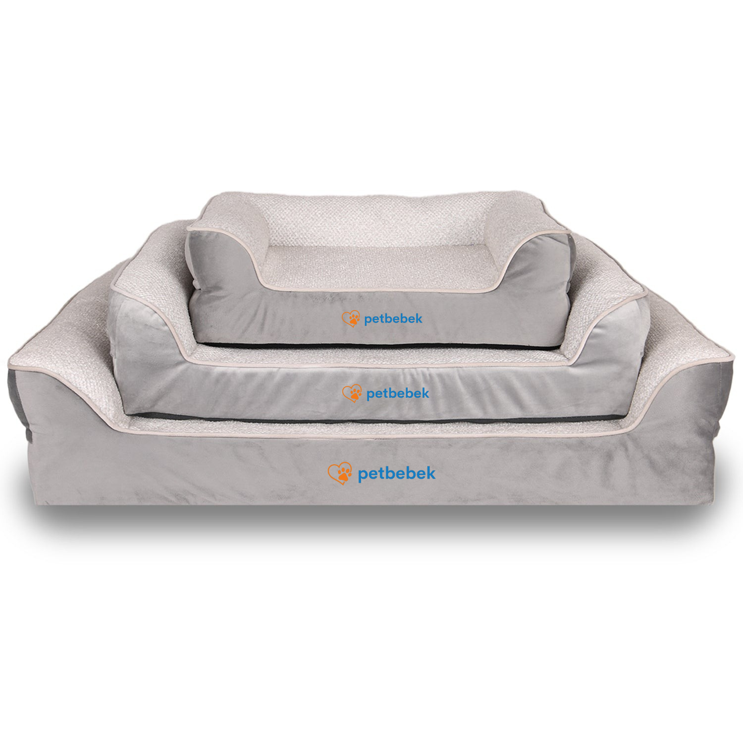 Petbebek™, Visco Süngerli,%100 Su Geçirmez, Kolay Temizlenen, Çıkarılabilir Kılıflı, Kedi ve Köpek Yatağı