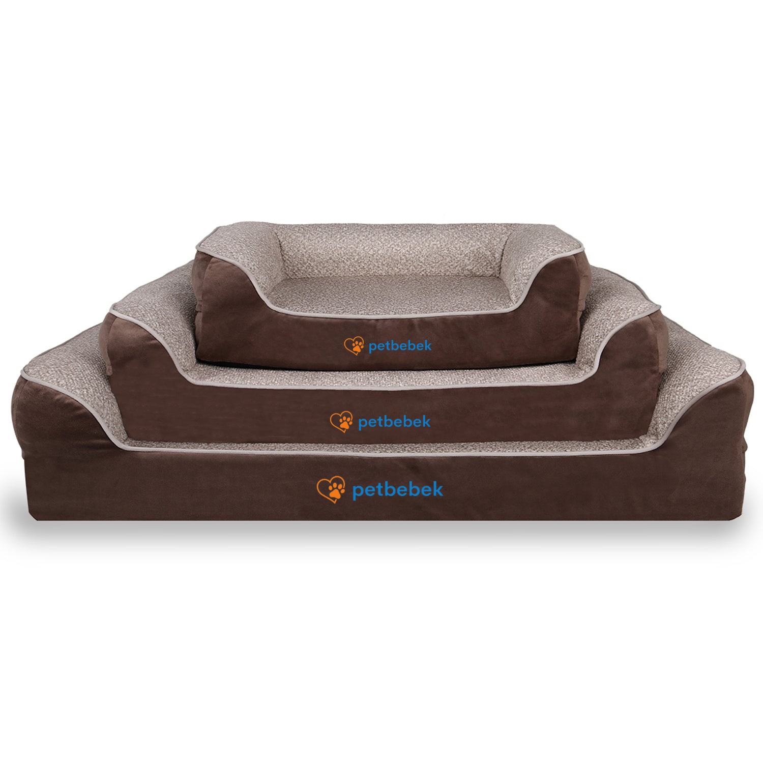 Petbebek™, Visco Süngerli,%100 Su Geçirmez, Kolay Temizlenen, Çıkarılabilir Kılıflı, Kedi ve Köpek Yatağı