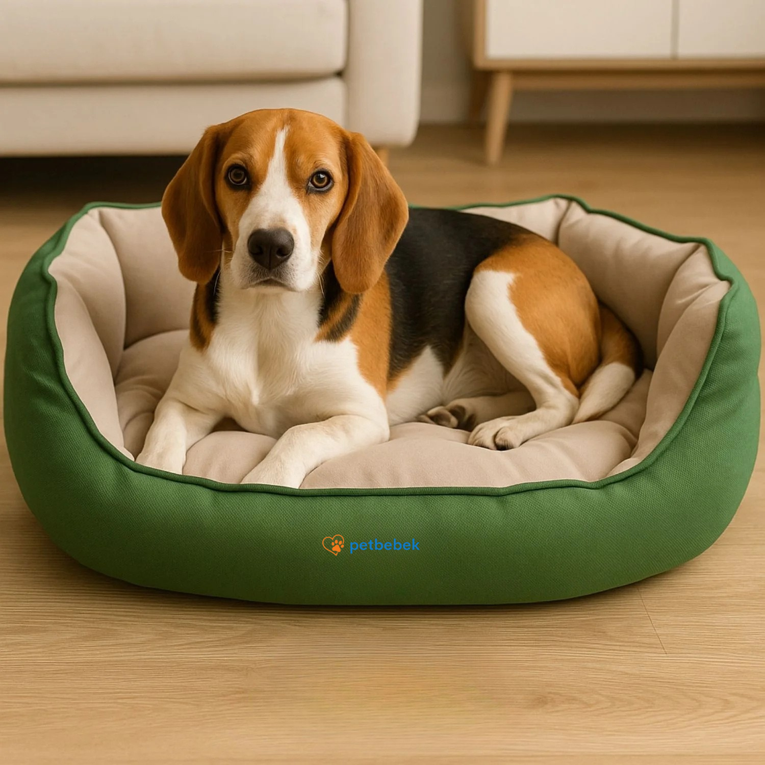 Petbebek™  Yazlık Kumaşlı, Ultra Yumuşak, Kaydırmaz Tabanlı, Yıkanabilir Kedi ve Köpek Yatağı