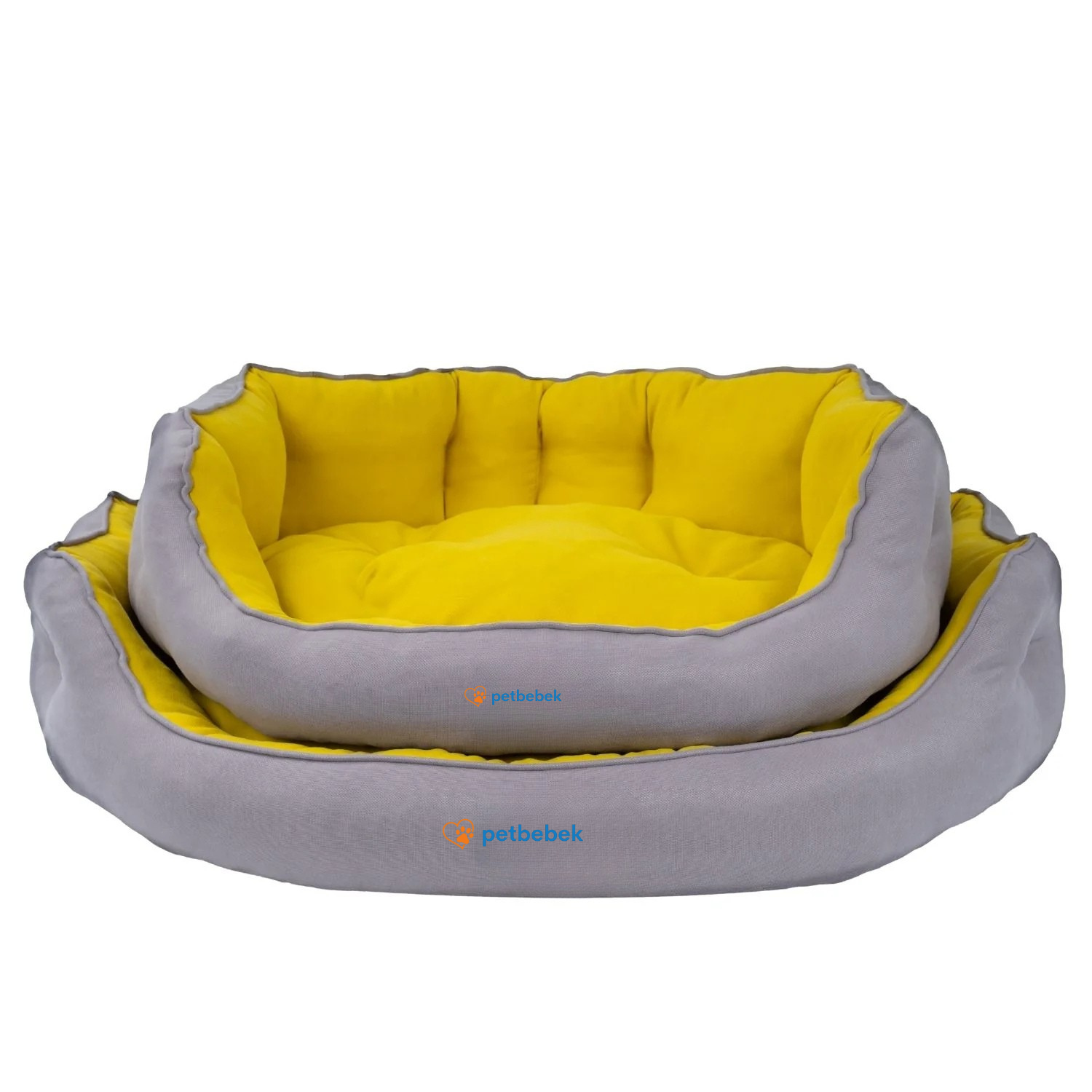 Petbebek™  Yazlık Kumaşlı, Ultra Yumuşak, Kaydırmaz Tabanlı, Yıkanabilir Kedi ve Köpek Yatağı