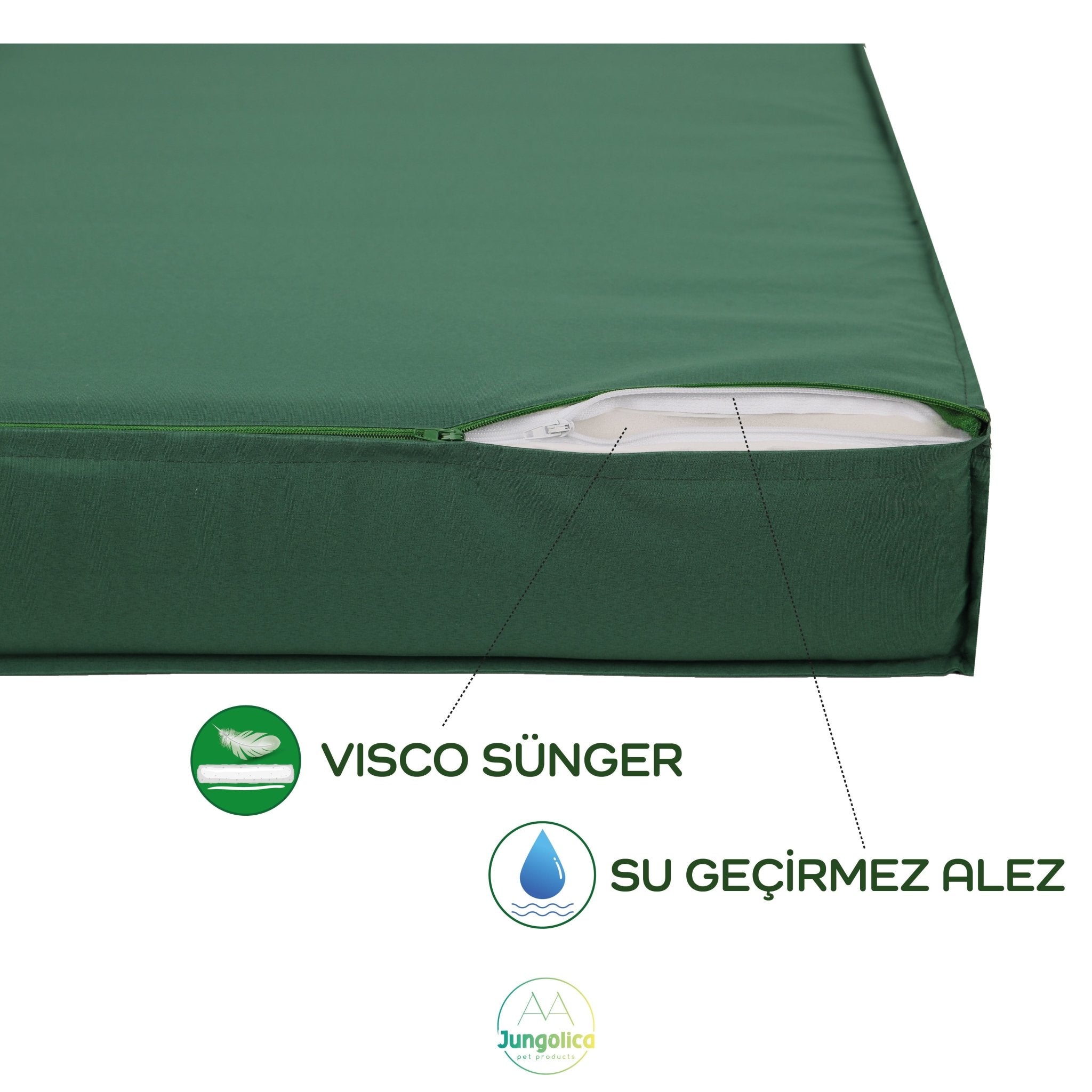 Petbebek™ Eva Garden, %100 Su Geçirmez Alezli, Çıkarılabilir Kılıflı, Tüy ve Leke Tutmaz Kumaşlı Kedi ve Köpek Yatağı