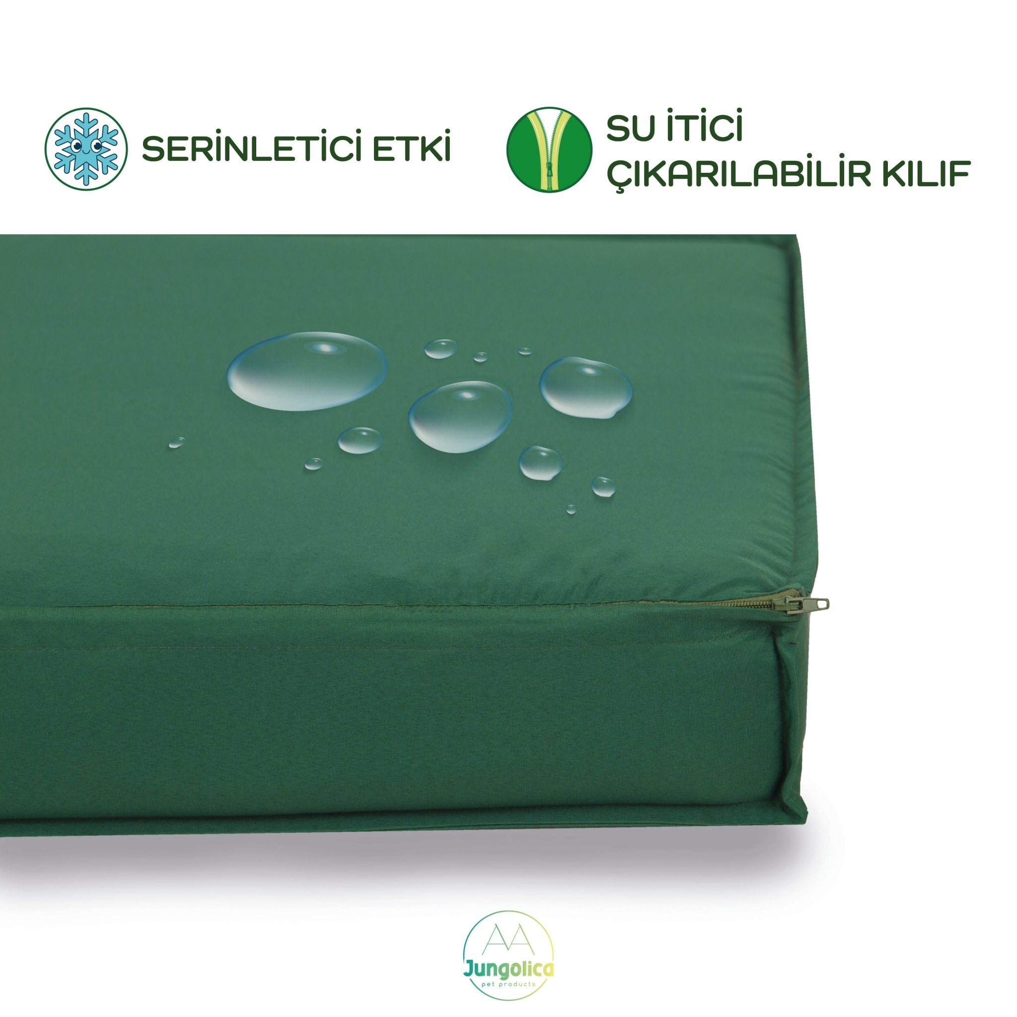 Petbebek™ Eva Garden, %100 Su Geçirmez Alezli, Çıkarılabilir Kılıflı, Tüy ve Leke Tutmaz Kumaşlı Kedi ve Köpek Yatağı