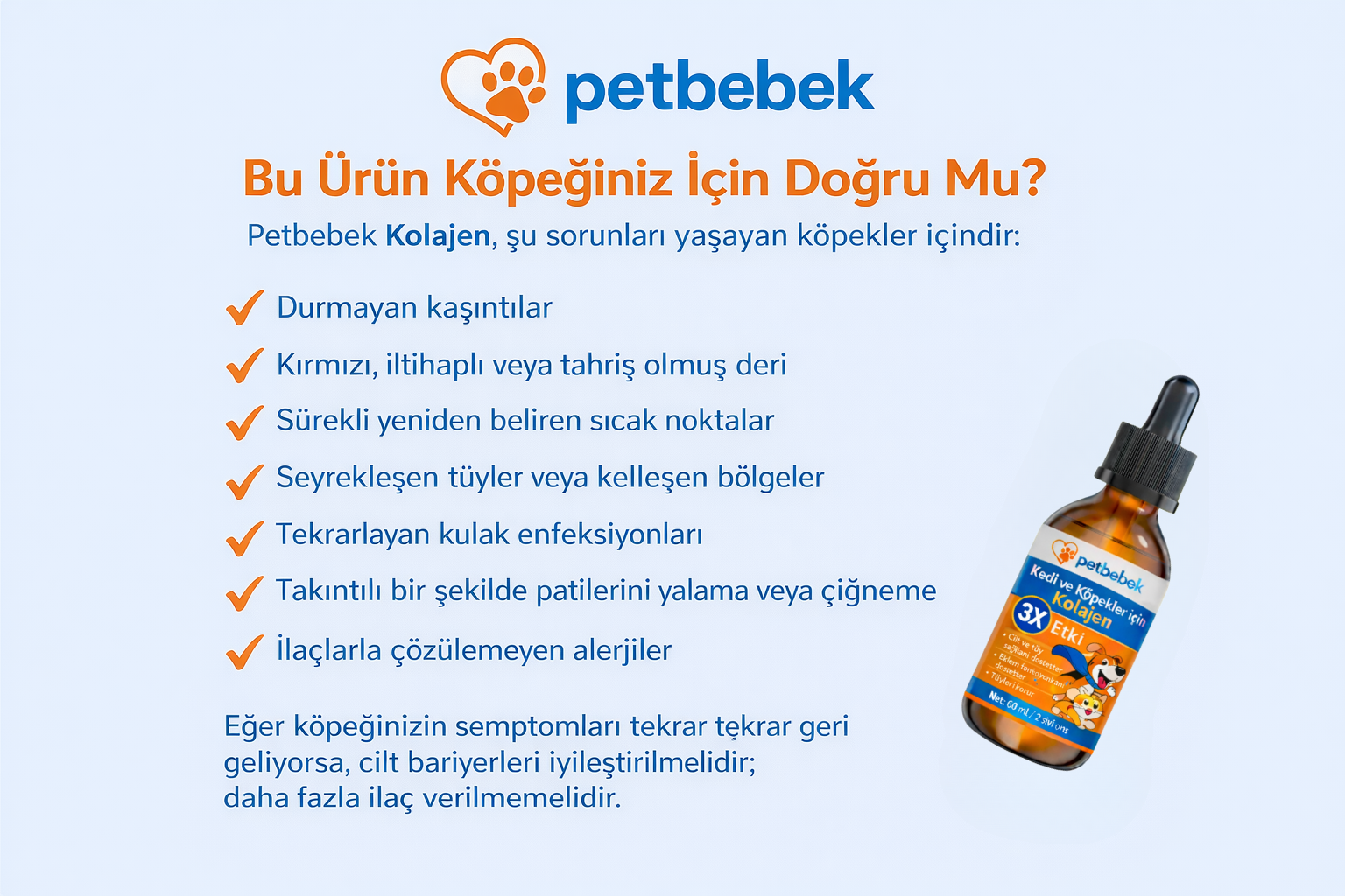 Petbebek™ Kedi ve Köpekler İçin 3 Kat Etkili Premium Sıvı Kolajen