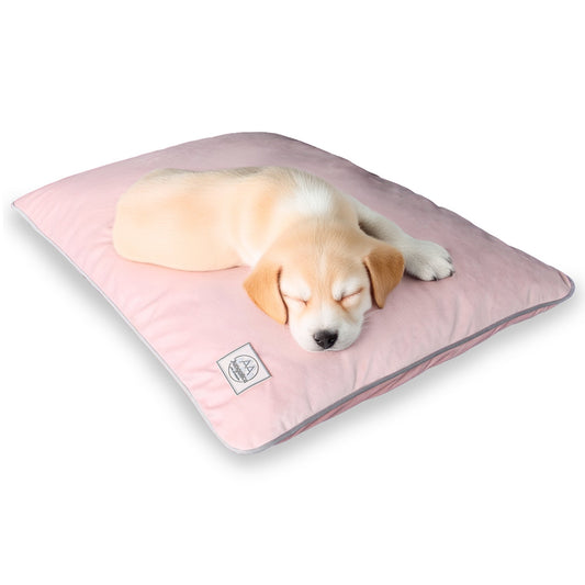 Petbebek™, Tırmalamaya Dayanıklı, Tüy Tutmayan Kumaş, Çıkarılabilir Kılıflı, Kedi, Köpek Yer Minderi (Açık Pembe)