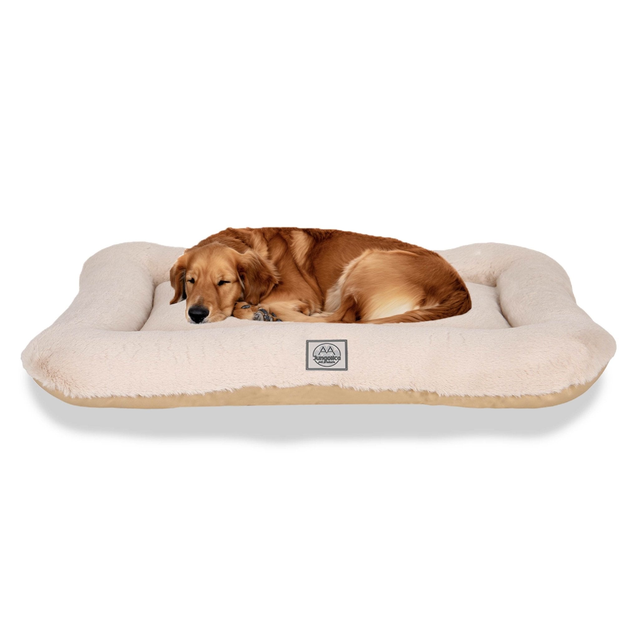 Petbebek™, %100 Su Geçirmez Alezli, Çift Taraflı, Dört Mevsim Kullanılabilen Kedi ve Köpek Yatağı (Bej)