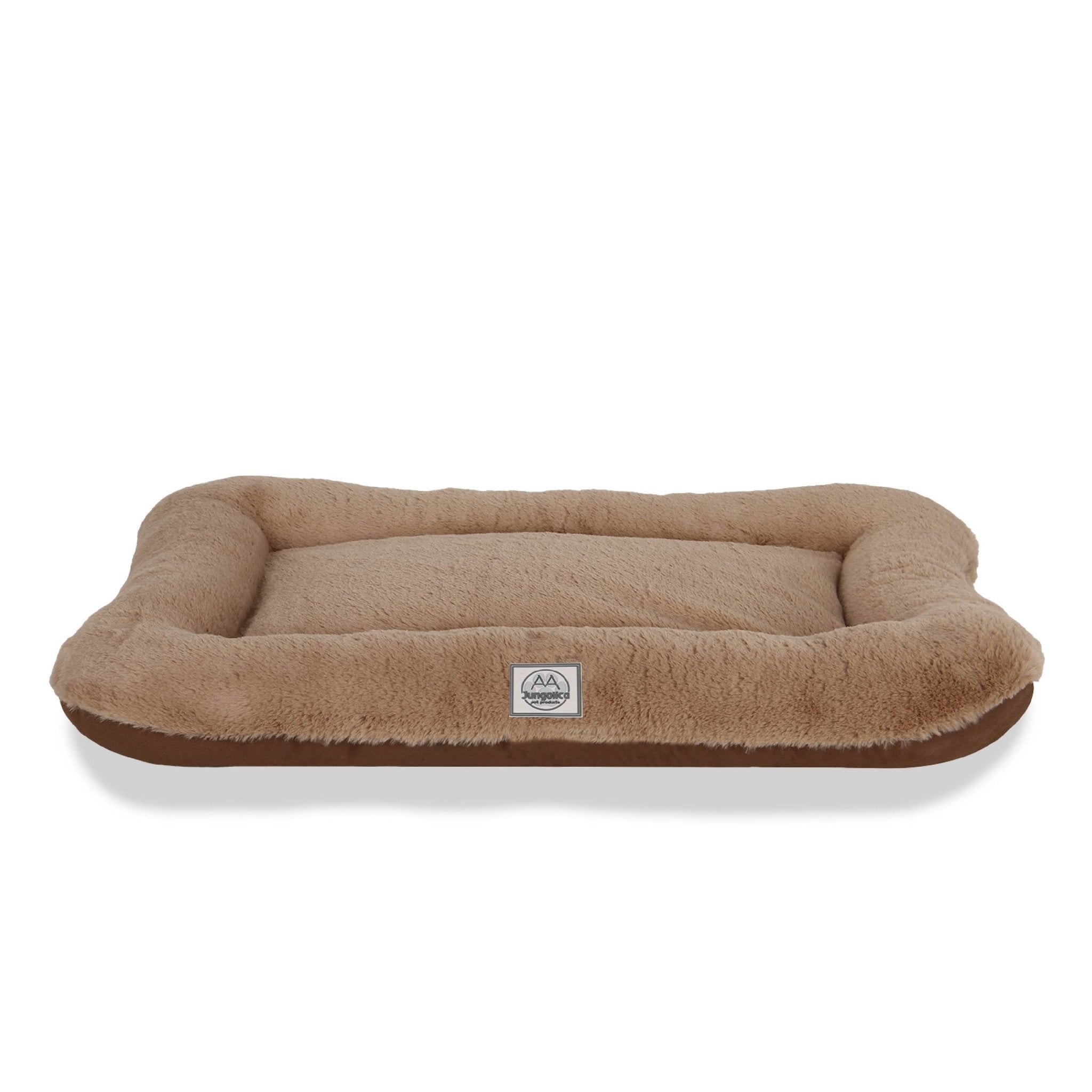 Petbebek™, %100 Su Geçirmez Alezli, Çift Taraflı, Dört Mevsim Kullanılabilen Kedi ve Köpek Yatağı (Vizon-Kahve)