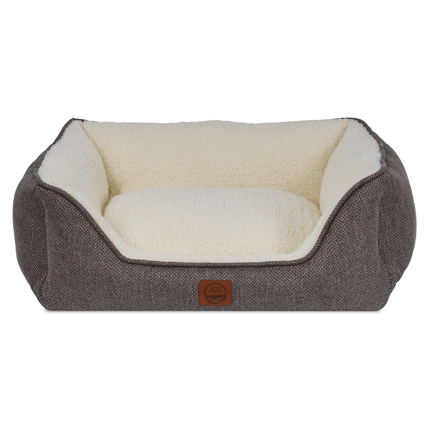 Petbebek™, Çift Taraflı Minderli, Kaydırmaz Tabanlı, Yıkanabilir, Yüksek Kaliteli Kedi ve Köpek Yatağı (Kahverengi)
